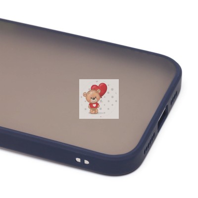 Чехол-накладка для Apple iPhone 14 Pro Max (темно-синий/черный) - PC041