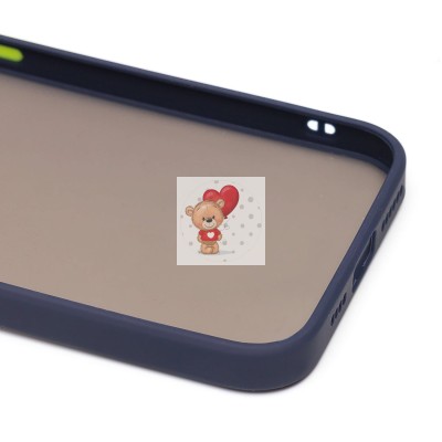 Чехол-накладка для Apple iPhone 14 Pro Max (темно-синий/черный) - PC041