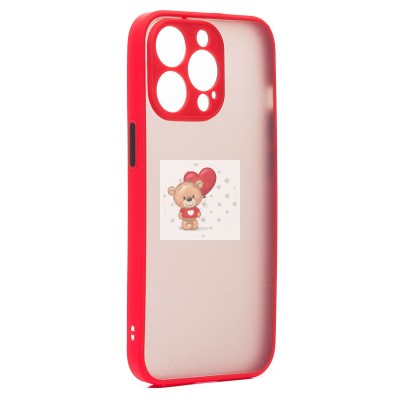 Чехол-накладка для Apple iPhone 14 Pro Max (красный/черный) - PC041