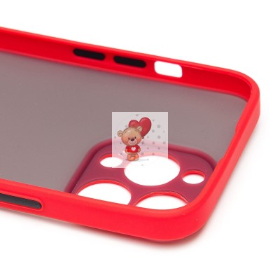 Чехол-накладка для Apple iPhone 14 Pro Max (красный/черный) - PC041