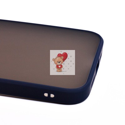 Чехол-накладка для Apple iPhone 14 (темно-синий/черный) - PC041