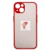 Чехол-накладка для Apple iPhone 14 (красный/черный) - PC041
