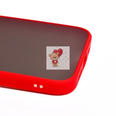 Чехол-накладка для Apple iPhone 14 (красный/черный) - PC041