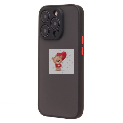 Чехол-накладка для Apple iPhone 15 Pro (черный/черный) - PC041