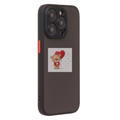 Чехол-накладка для Apple iPhone 15 Pro (черный/черный) - PC041