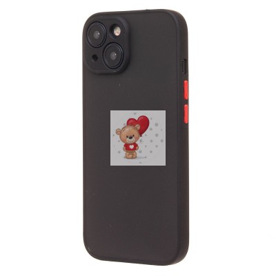 Чехол-накладка для Apple iPhone 15 (черный/черный) - PC041