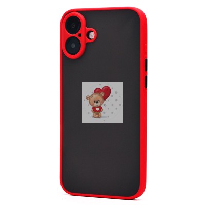 Чехол-накладка для Apple iPhone 16 Plus (красный) - PC041 Чехол-накладка для Apple iPhone 16 Plus (красный) - PC041