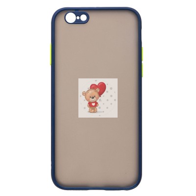 Чехол-накладка для Apple iPhone 6 (темно-синий/черный) - PC041