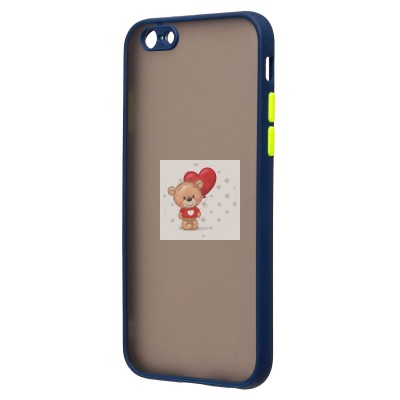 Чехол-накладка для Apple iPhone 6 (темно-синий/черный) - PC041