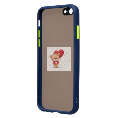 Чехол-накладка для Apple iPhone 6 (темно-синий/черный) - PC041