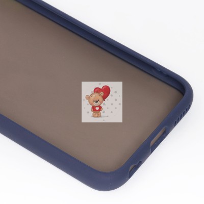 Чехол-накладка для Apple iPhone 6 (темно-синий/черный) - PC041