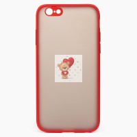 Чехол-накладка для Apple iPhone 6 (красный/черный) - PC041