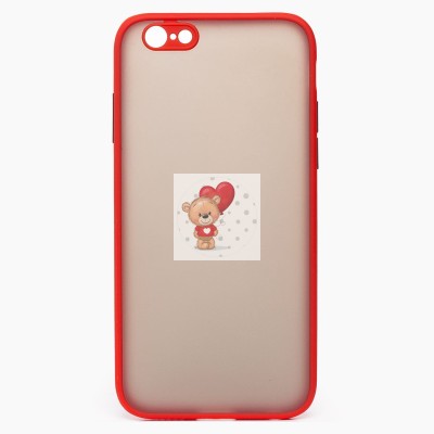 Чехол-накладка для Apple iPhone 6 (красный/черный) - PC041