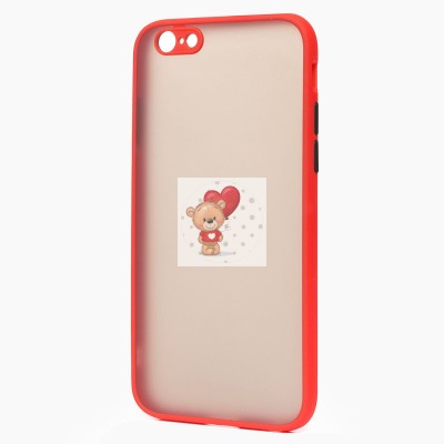 Чехол-накладка для Apple iPhone 6 (красный/черный) - PC041