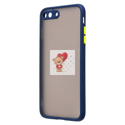 Чехол-накладка для Apple iPhone 7 Plus (темно-синий/черный) - PC041