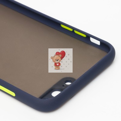 Чехол-накладка для Apple iPhone 7 Plus (темно-синий/черный) - PC041