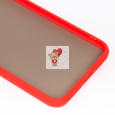 Чехол-накладка для Apple iPhone 7 Plus (красный/черный) - PC041