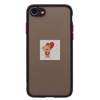 Чехол-накладка для Apple iPhone SE 2020 (черный/черный) - PC041