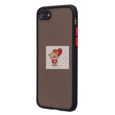 Чехол-накладка для Apple iPhone SE 2020 (черный/черный) - PC041