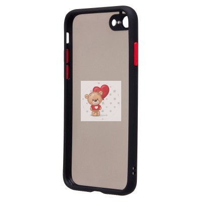 Чехол-накладка для Apple iPhone SE 2020 (черный/черный) - PC041