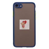 Чехол-накладка для Apple iPhone 8 (темно-синий/черный) - PC041