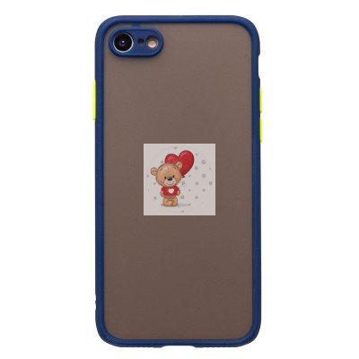 Чехол-накладка для Apple iPhone 7 (темно-синий/черный) - PC041