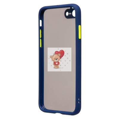 Чехол-накладка для Apple iPhone 8 (темно-синий/черный) - PC041