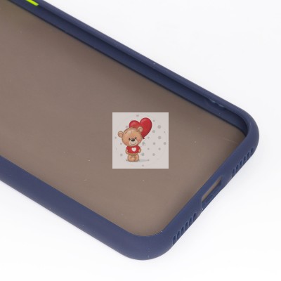 Чехол-накладка для Apple iPhone 8 (темно-синий/черный) - PC041