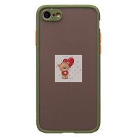 Чехол-накладка для Apple iPhone 7 (зеленый/черный) - PC041