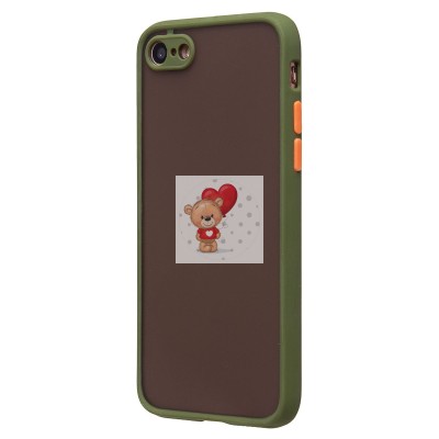 Чехол-накладка для Apple iPhone 7 (зеленый/черный) - PC041