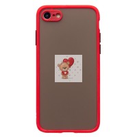Чехол-накладка для Apple iPhone 7 (красный/черный) - PC041