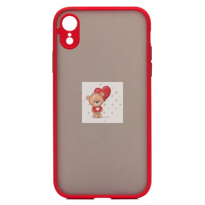 Чехол-накладка для Apple iPhone XR (красный/черный) - PC041