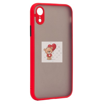 Чехол-накладка для Apple iPhone XR (красный/черный) - PC041 Чехол-накладка для Apple iPhone XR (красный/черный) - PC041