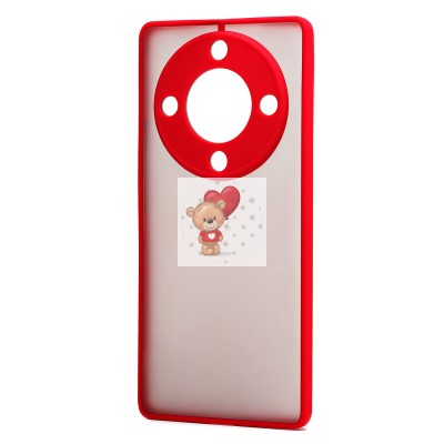 Чехол-накладка для Huawei Honor X9a (красный/черный) - PC041