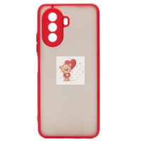 Чехол-накладка для Huawei nova Y70 (красный/черный) - PC041