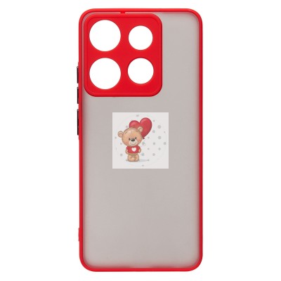 Чехол-накладка для Infinix Smart 7 Global (X6515) (красный) - PC041 Чехол-накладка для Infinix Smart 7 Global (X6515) (красный) - PC041