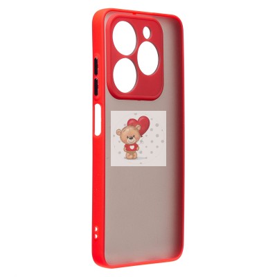 Чехол-накладка для Infinix Smart 8 (красный) - PC041 Чехол-накладка для Infinix Smart 8 (красный) - PC041