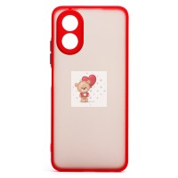 Чехол-накладка для OPPO A38 (красный/черный) - PC041