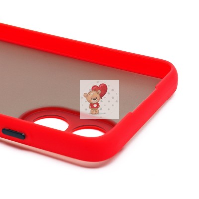 Чехол-накладка для OPPO A38 (красный/черный) - PC041