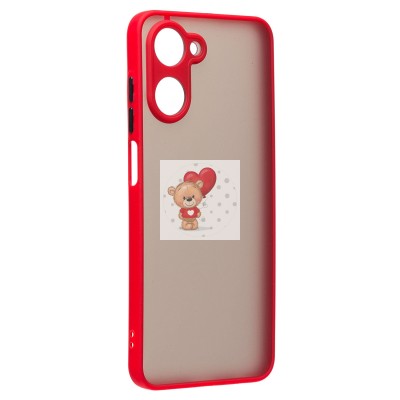 Чехол-накладка для OPPO realme 10 4G (красный) - PC041 Чехол-накладка для OPPO realme 10 4G (красный) - PC041