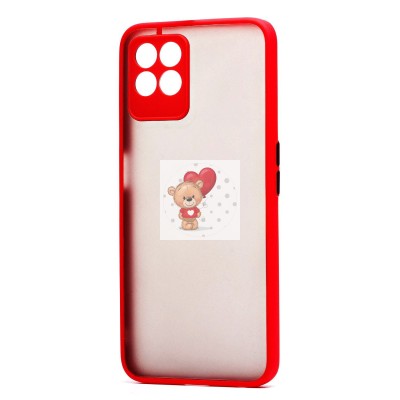 Чехол-накладка для OPPO realme 8i (красный/черный) - PC041 Чехол-накладка для OPPO realme 8i (красный/черный) - PC041