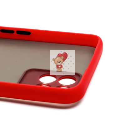 Чехол-накладка для OPPO realme 8i (красный/черный) - PC041 Чехол-накладка для OPPO realme 8i (красный/черный) - PC041