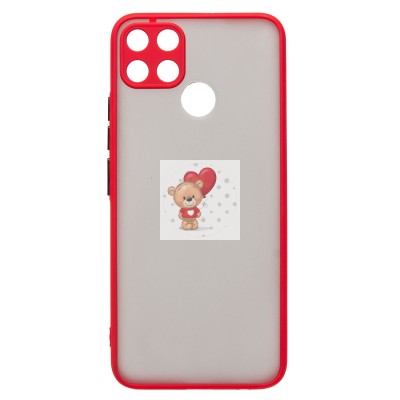 Чехол-накладка для realme C25s Global (красный/черный) - PC041