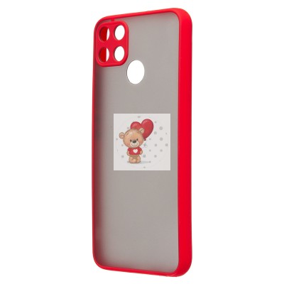 Чехол-накладка для OPPO realme C25 Global (красный/черный) - PC041