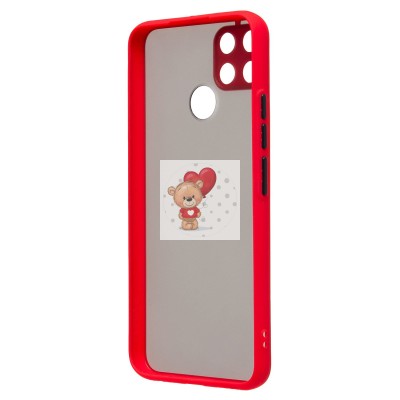 Чехол-накладка для OPPO realme C25 Global (красный/черный) - PC041