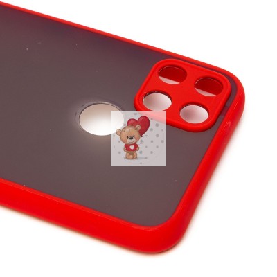 Чехол-накладка для OPPO realme C25 Global (красный/черный) - PC041