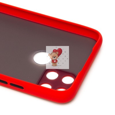 Чехол-накладка для OPPO realme C25 Global (красный/черный) - PC041