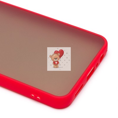 Чехол-накладка для OPPO realme C30 (красный/черный) - PC041