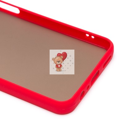 Чехол-накладка для OPPO realme C30 (красный/черный) - PC041