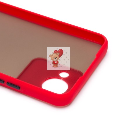 Чехол-накладка для OPPO realme C30 (красный/черный) - PC041